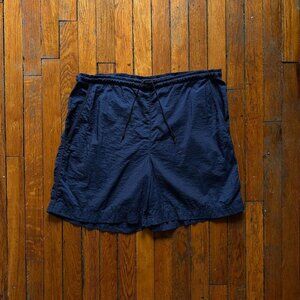 Vintage 90s Nike White Tag Men's Navy Blue Athletic‎ Windbreaker Chubbie Shorts